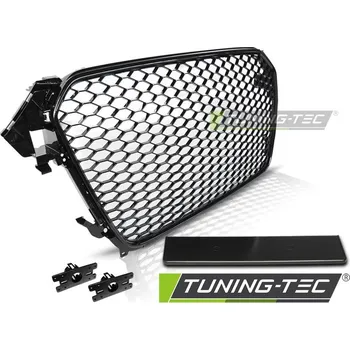 Nárazník Mřížka SPORT GLOSSY BLACK pro AUDI A4 (B8) 11.11-15