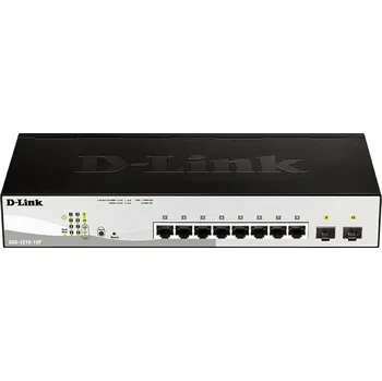Switch D-Link DGS-1210-10P, 10-port 10/100/1000 Gigabit PoE Smart Switch including 2x SFP 65W