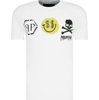 Pánské oblečení Philipp Plein Tričko Smile | Barva:bílý | Velikost:L