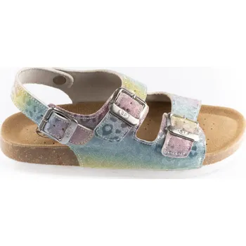 Dámské pantofle BF BY-213-11-11 Dámské pantofle v duhově třpytkaté barvě s páskem 37