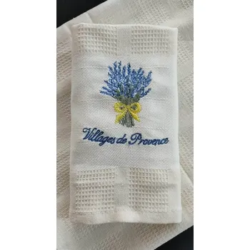 Utěrka Top textil Bavlněná utěrka Provence Levandule s mašlí 50x70, krémová