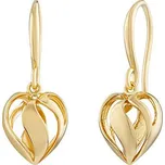 Stříbrné náušnice srdce Layla pozlacené FW15131EG
