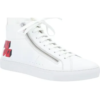 Pánská obuv HUGO Kůžoné plátěné tenisky Futurism_Hito | Barva:bílý | Velikost:45