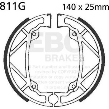 Brzdová čelist EBC Brzdové čelisti Grooved 811G