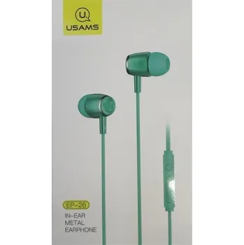 Sluchátka USAMS EP-26 Metal In-Ear Stereo Headset 3,5mm Blue