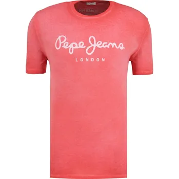Pepe Jeans London Tričko West Sir | Barva:červený | Velikost:M
