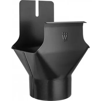 Střecha Kotlík hliníkový hranatý černý 400/120 mm na kulatý svod