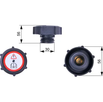 Palivová nádrž Uzavírací víčko, nádoba chladiva GATES RC243