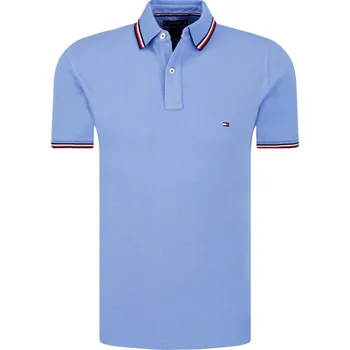 Pánské tričko Tommy Hilfiger Polokošile TOMMY TIPPED | Barva:modrý | Velikost:M