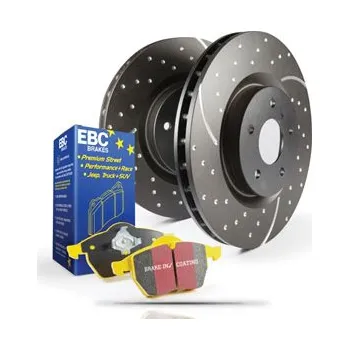 Brzdový komplet Přední sada EBC PD13KF581 - Brzdové kotúče Turbo Grooved + brzdové dosky Yellowstuff