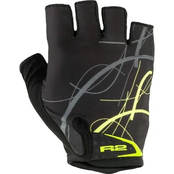 Cyklistické rukavice Rukavice R2 EASER ATR36D černé / fluo - M