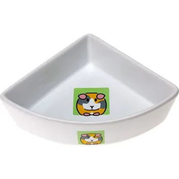 miska pro malé zvíře Karlie Keramická rohová miska s motivem hlodavce 12-17cm 250ml