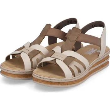 Dámské sandále Dámské sandálky 62918-62 Rieker béžová Barva: beige kombi, Velikost: 38