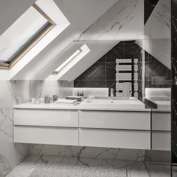 Zrcadlo Podkrovní zrcadlo s LED osvětlením - na míru - IZERA LED