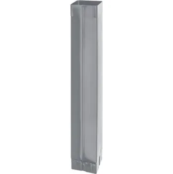 Střecha Svod pozinkovaný hranatý prachově šedý 100 mm, délka 4 m