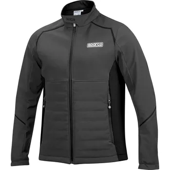 Moto bunda Sparco Bunda SOFT SHELL šedo/černá