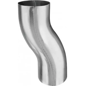 okap Koleno hliníkové přírodní 120 mm odskokové