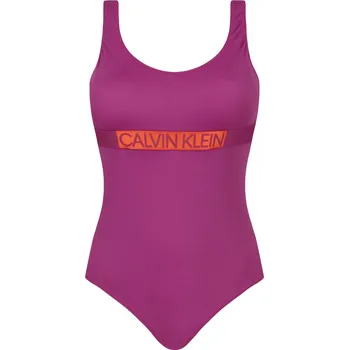 Dámské plavky Calvin Klein Swimwear Plavky SCOOP BACK ONE PIECE-RP | Barva:fialový | Velikost:L