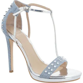 Dámské sandále Guess Sandály na jehlovém podpatku TEDAN2 | Barva:stříbrný | Velikost:35