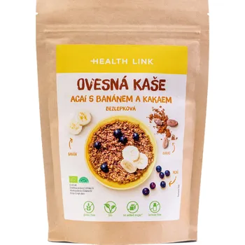 HEALTH LINK BIO Ovesná kaše acaí s banánem a kakaem 300 g