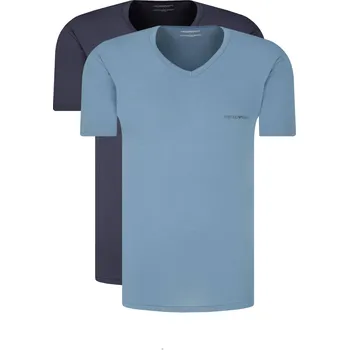 Pánská móda Emporio Armani Tričko 2-pack | Barva:	tyrkysová | Velikost:S