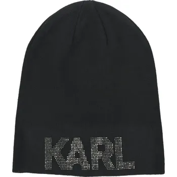 Módní doplněk Karl Lagerfeld Čepice Sparkle | Barva:černý | Velikost:OS