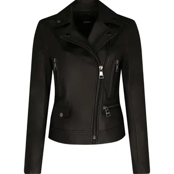 Dámská casual bunda Karl Lagerfeld Kůžoná křivák Ikonik | Barva:černý | Velikost:34