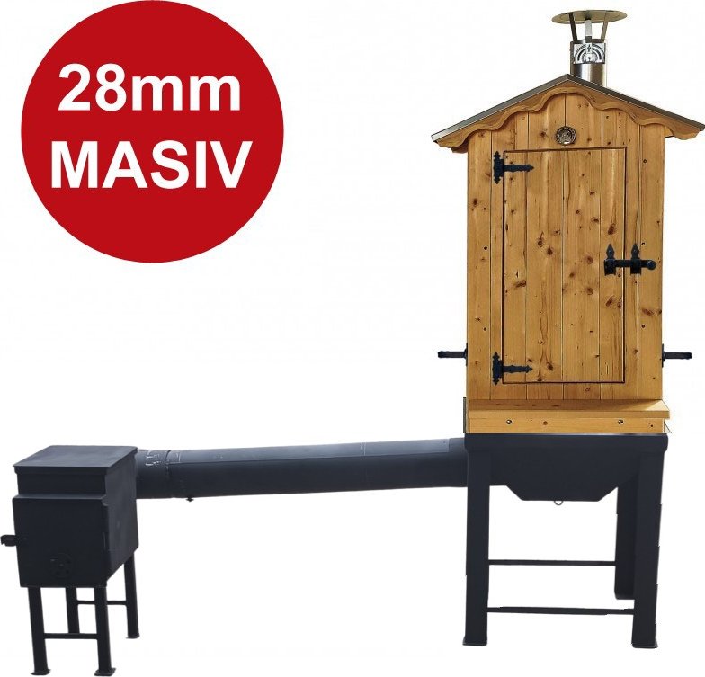 Dřevěná udírna Master Smoker L s topeništěm Vladeko + Doprava Zdarma