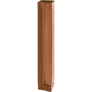 Střecha Svod hliníkový hranatý měděno hnědý 120 mm - délka 3 m
