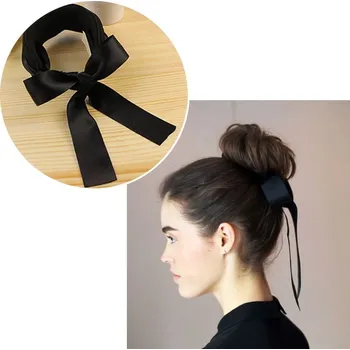 klip do vlasů s mašlí - černý