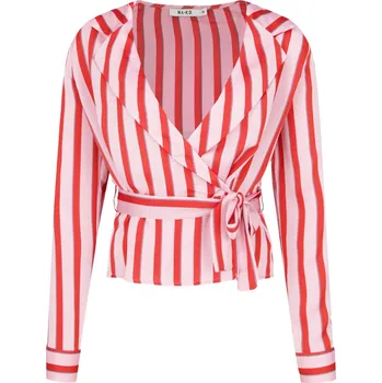 Dámské tričko NA-KD Halenka | Barva:růžová | Velikost:36