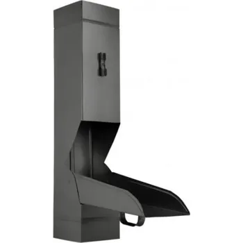 sběrač dešťové vody Zachytávač vody pozinkovaný hranatý antracit 120 mm