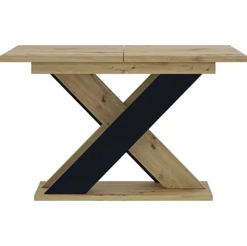 Jídelní stůl Jídelní rozkládací stůl PRAVIA 120/160×90 dub artisan/černá