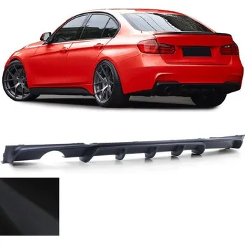 Tuning Sportovní difuzor zadního nárazníku s jedným výstupom černá matná pro . BMW 3 Series F30 Sedan