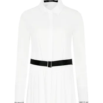 Dámské šaty Karl Lagerfeld Šaty Logo Belt | Barva:bílý | Velikost:36