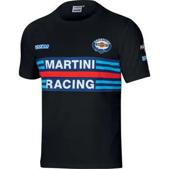 Pánská košile Sparco MARTINI RACING pánská košile s dlouhým rukávem - černá