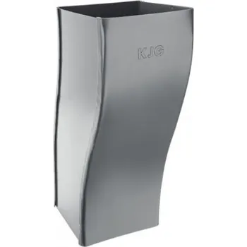 okap Koleno pozinkované hranaté prachově šedé 100 mm odskokové