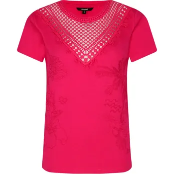 Dámská móda Desigual Halenka TROPIC THOUGHTS | Barva:růžová | Velikost:S