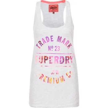 Dámské tričko Superdry TOP TRADEMARK NO. 23 | Barva:popelavě šedý | Velikost:L