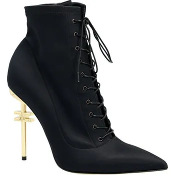 Dámské holínky Elisabetta Franchi Kotníkové boty s přídavkem kůže | Barva:černý | Velikost:36