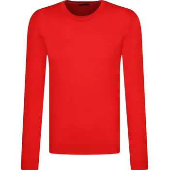 Pánský svetr HUGO Vlněný svetr San Paolo 2 | Barva:červený | Velikost:XL