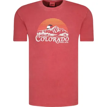 Pánské oblečení Tommy Jeans Tričko TJM COLORADO | Barva:červený | Velikost:XXL