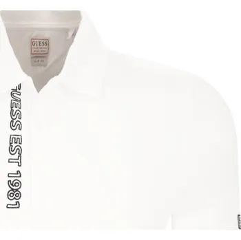 GUESS JEANS Polokošile LYLE | Barva:bílý | Velikost:S