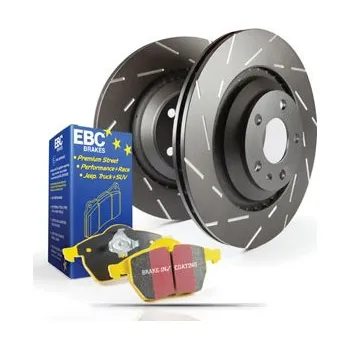 Brzdový komplet Zadní sada EBC PD08KR323 - Brzdové kotúče Ultimax Grooved + brzdové dosky Yellowstuff