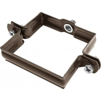 okap Objímka pozinkovaná hranatá hnědá 80 mm, bez hrotu, metrický závit M10