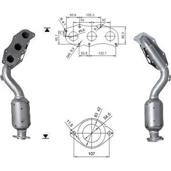 Katalyzátor Magnaflow Katalyzátor na LEXUS - levá strana