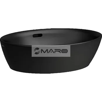 Umyvadlo LAUFEN Pro A Mísa umyvadlová 52 x 39 cm broušená, bez otvoru pro baterii, černá matná, H8129647161091