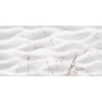 Obklad KAI Group Marquina Leaves White, obklad, bílý, lesklý, 30 x 60 x 0,9 cm