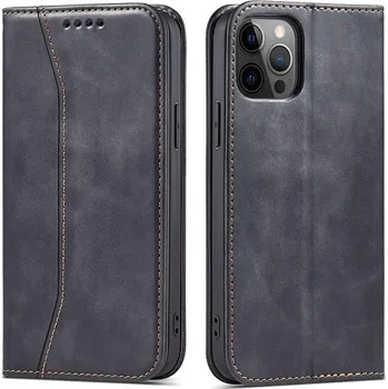 Pouzdro na mobilní telefon Magnet Fancy knížkové kožené pouzdro na iPhone 12 Pro Max, černé