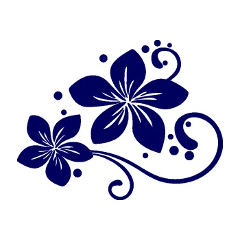 Samolepící dekorace SAMOLEPKA Květina dekor 035 levá (23 - tmavě modrá) NA AUTO, NÁLEPKA, FÓLIE, POLEP, TUNING, VLASTNÍ TEXT, TISK, AUTOSAMOLEPKY.cz, POLEPY, OBRÁZEK, LOGO, SAMOLEPKY